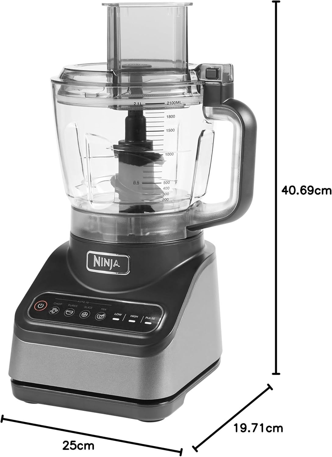 Ninja Food Processor – 2.1L, 850W, 4 Auto Programs, Black BN650UK