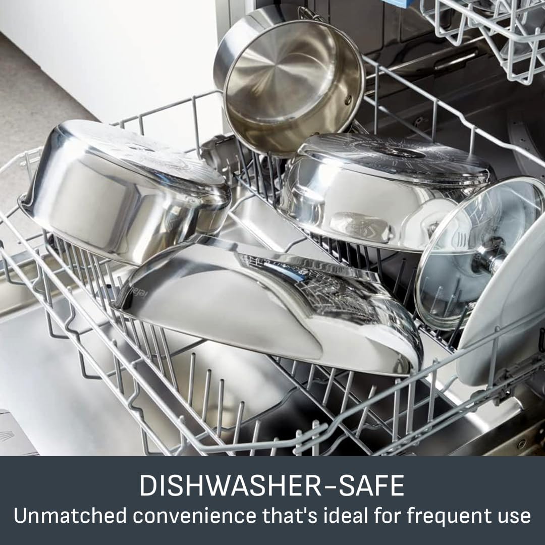 Tefal Comfort Max 5-Piece Stainless Steel Cookware Set – Induction Compatible, Non-Stick, Ergonomic Handles