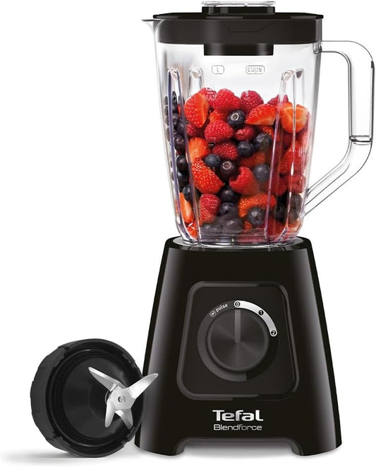 Tefal Blendforce II Blender – 1.25L, 600W, Ice Crush & Smoothies, Black
