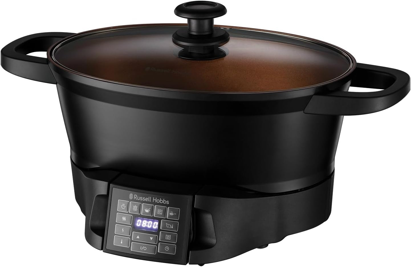 Russell Hobbs Good-to-Go 6.5L Electric Multicooker – 8-in-1, Cast Aluminium, Digital, Glass Lid, 750W