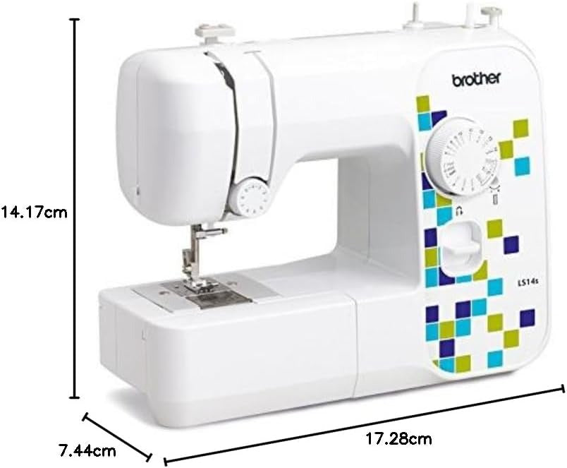 Brother LS14S Metal Chassis Sewing Machine – 14 Stitches, LED, White