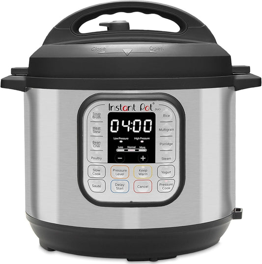 Instant Pot Duo 7-in-1 Multi-Cooker – 5.7L, Pressure, Slow Cooker, Rice & More, Stainless Steel
