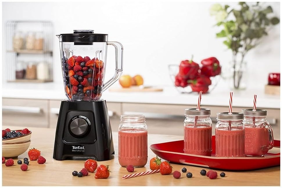 Tefal Blendforce II Blender – 1.25L, 600W, Ice Crush & Smoothies, Black