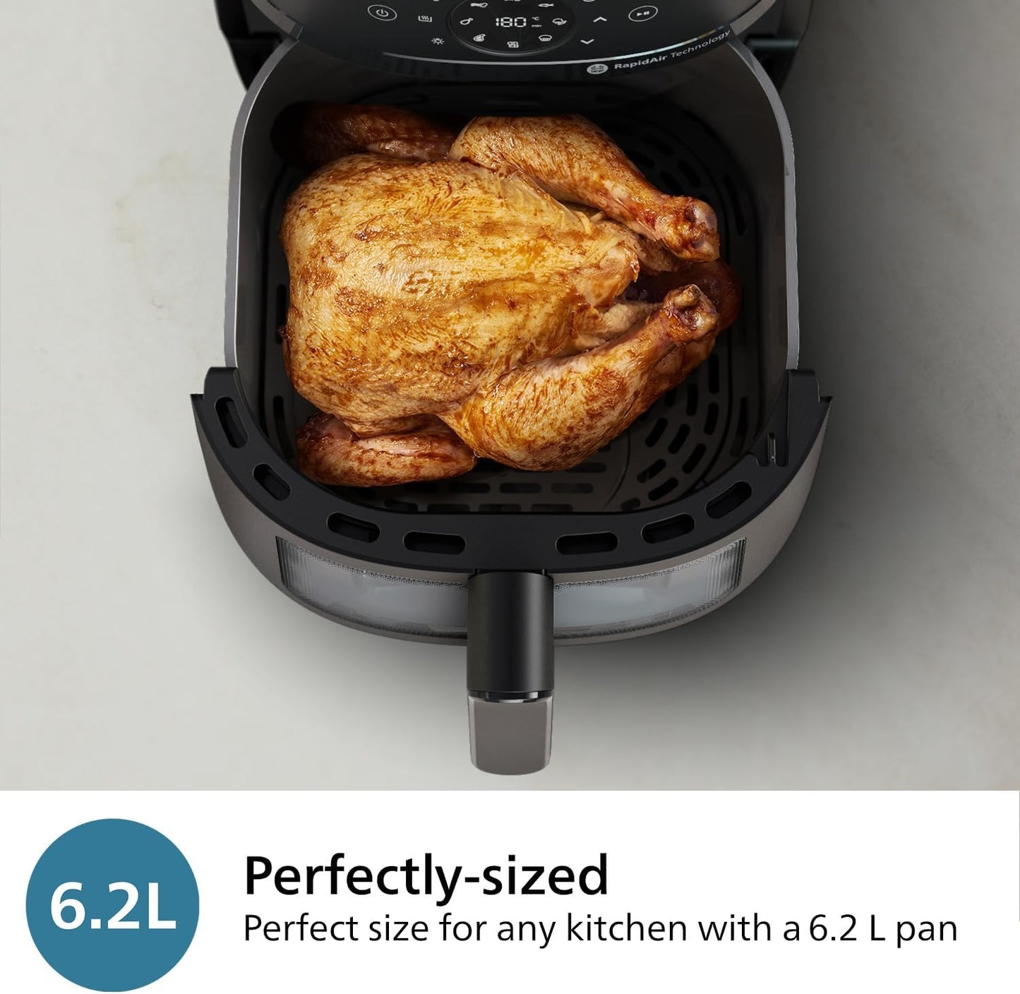 Philips Air Fryer 2000 Series – 6.2L, RapidAir, 13-in-1, Touchscreen, Healthy Frying (NA230/09)