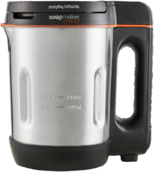Morphy Richards Compact Soup Maker – 1L, 900W, LED Display, Stainless Steel