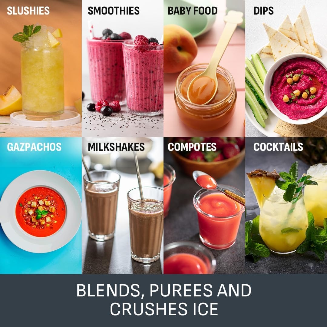 Tefal Blendforce II Blender – 1.25L, 600W, Ice Crush & Smoothies, Black