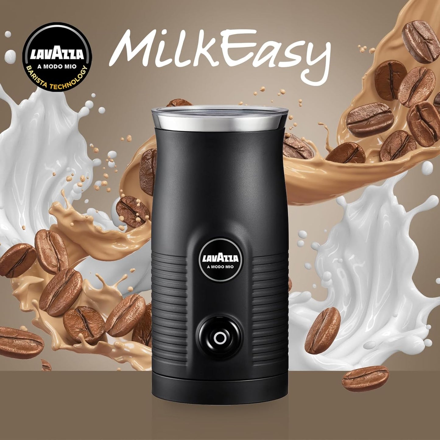 Lavazza MilkEasy Frother – Hot & Cold Milk for Cappuccino, Latte & More, Black