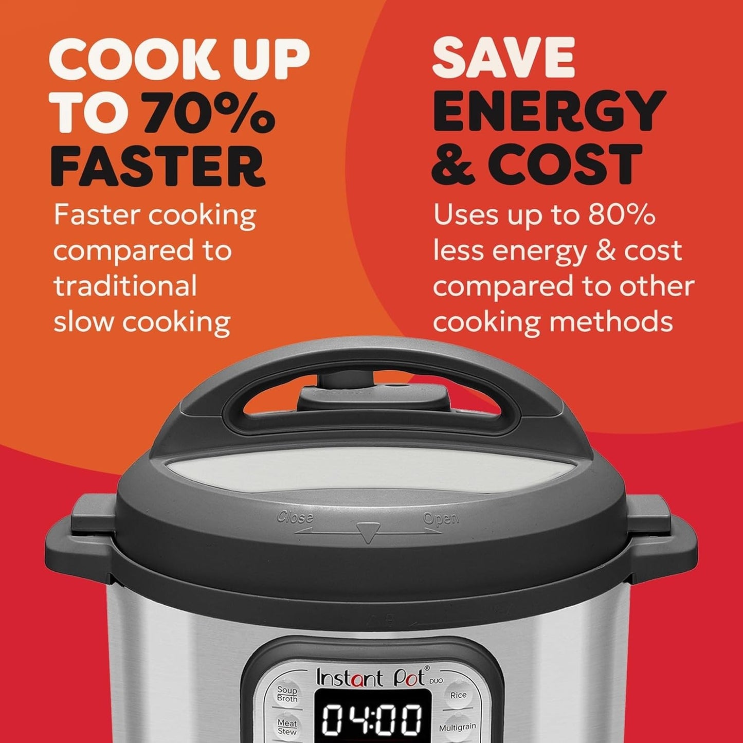 Instant Pot Duo 7-in-1 Multi-Cooker – 5.7L, Pressure, Slow Cooker, Rice & More, Stainless Steel