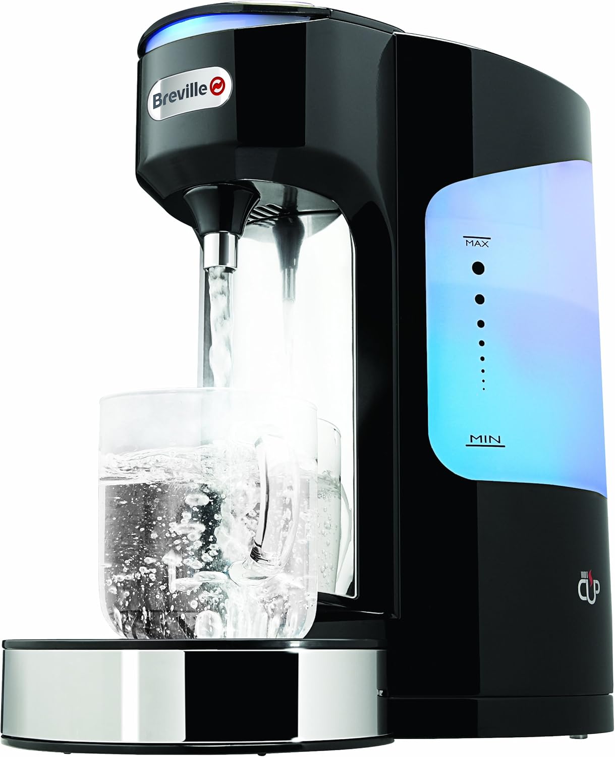 Breville HotCup Hot Water Dispenser – 2L, 3kW Fast Boil, Variable Cup Size, Black